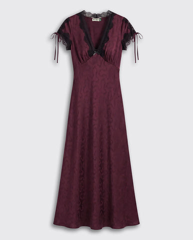 Alayah Lace Embroidery Dress - Cream