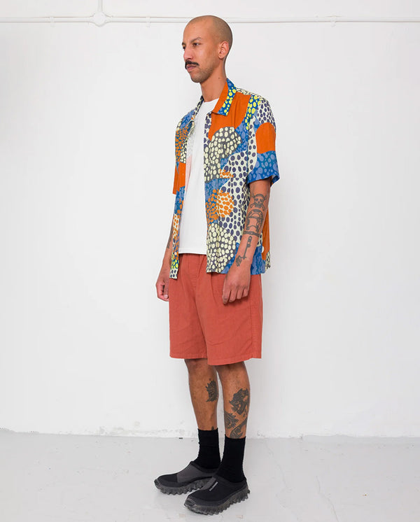 GABE SHIRT - DOT PRINT RED MULTI