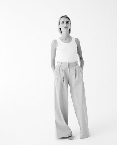 Gozzy tailored trouser sesame