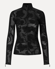 Lurex devore Top BLACK