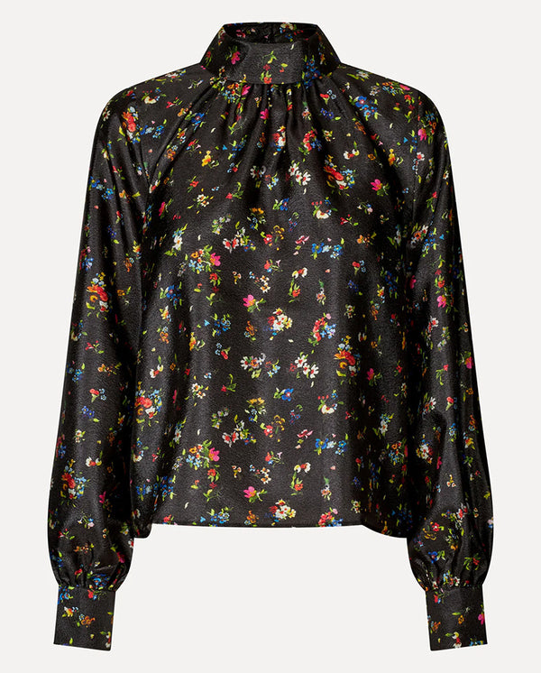 Printed Gathered Top - Magnolia Garden