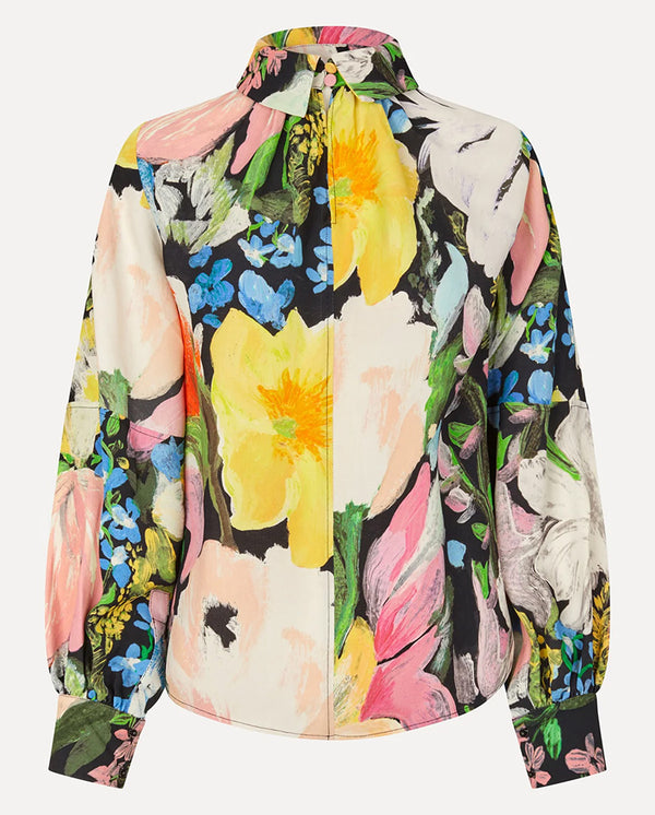 Printed Gathered Top - Flowers under Sun