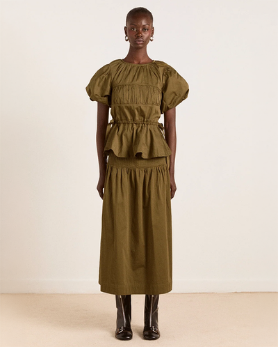 Josie Midi Skirt - Olive