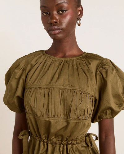 Hadley Blouse - Olive Satin