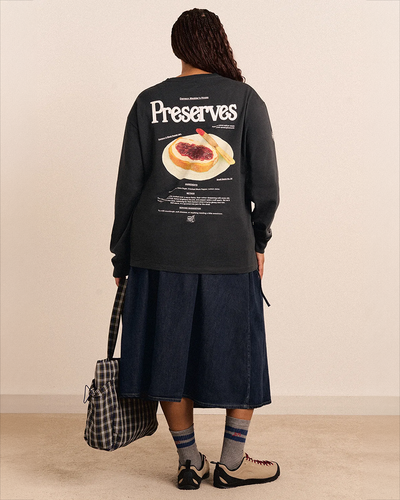 House Preserves L/S Graphic Tee - Charcoal
