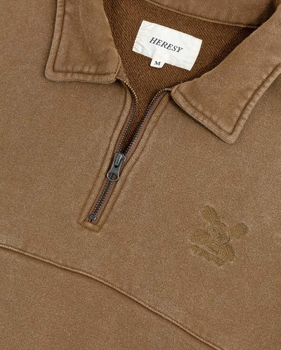 Green Man 1/4 Zip - Biscuit