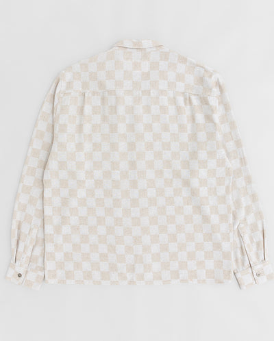 Trellis Revere Shirt - Ecru Check