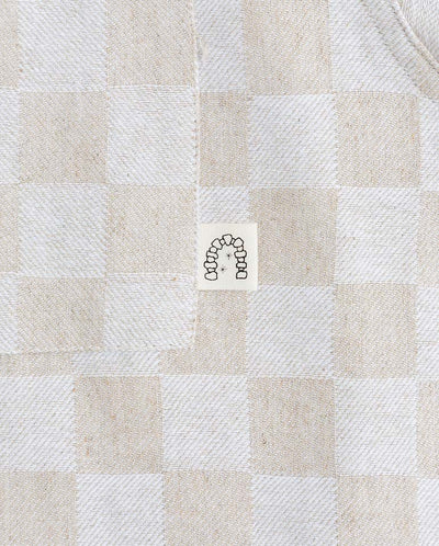 Trellis Revere Shirt - Ecru Check