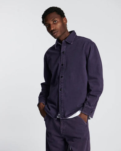 Sebastian Spike Denim Shirt Purple Plumeria