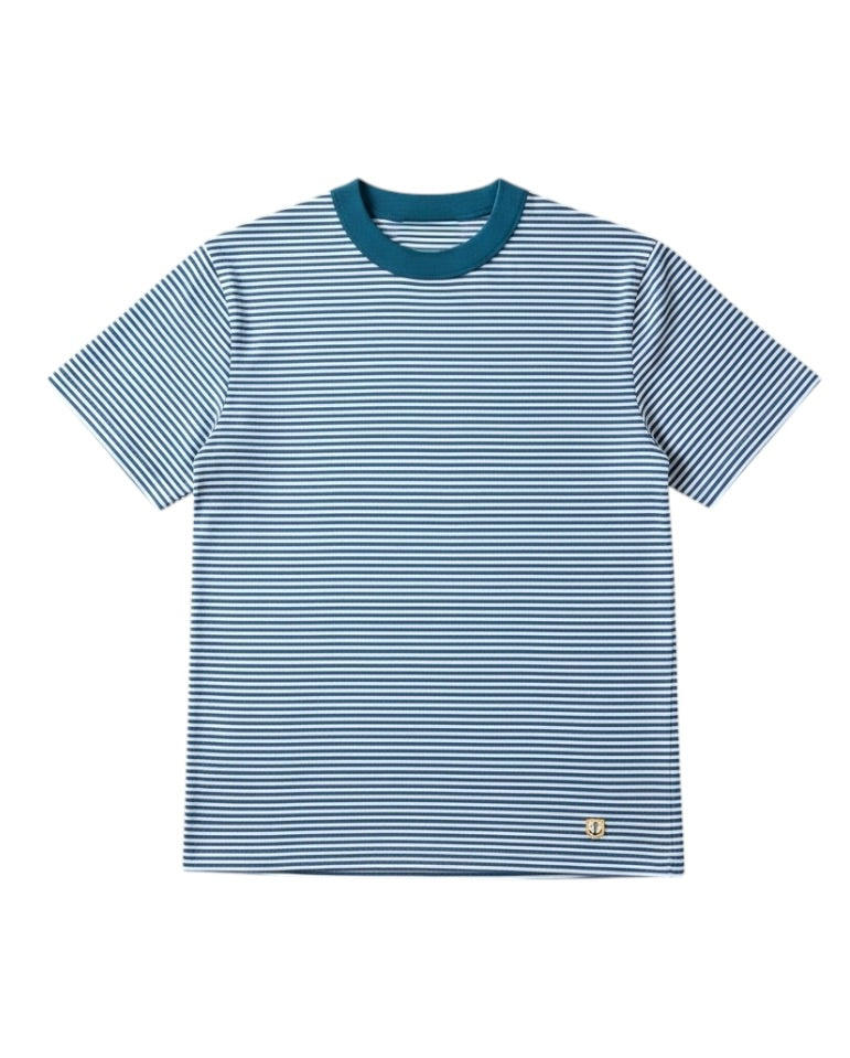 Heritage stripe Tee - Dark Blue / White