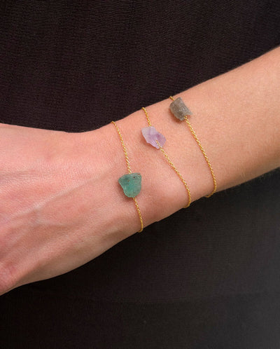 Lukumaki Myrtilo Bracelet - Gold/Amethyst