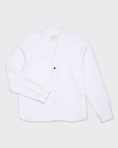 Ryoko Jacquard Cotton Shirt WHITE