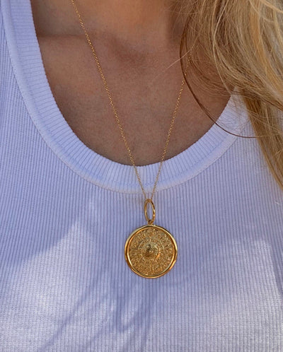 Shield of Achilles Charm - Gold