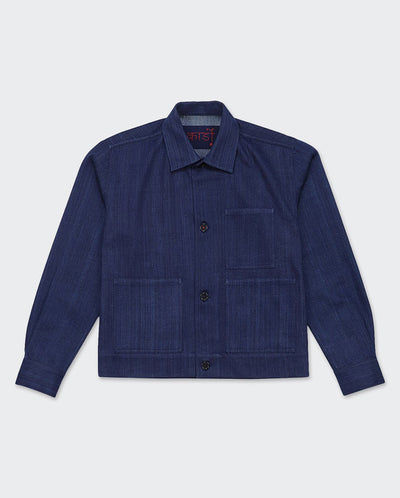 Bodhi Gond painted jacket Indigo Hand paint