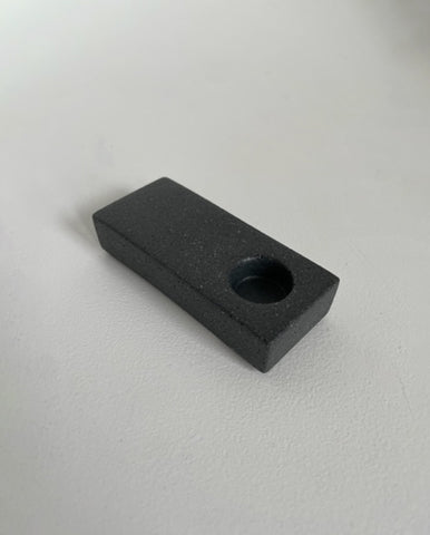 Incense Cone Burner Matt Charcoal / Grey Patterned