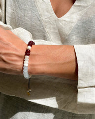 Kompoloi Bracelet - Gold/Multi Stone