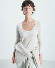 Jacksonville Scoop Neck Tee - Cream