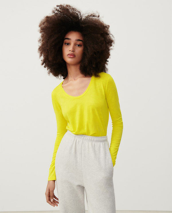 Jacksonville Scoop Neck L/S Tee Citron