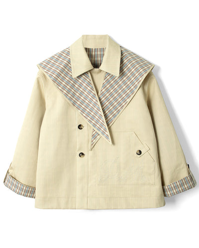 Jerry Crop Trench Coat - Olive