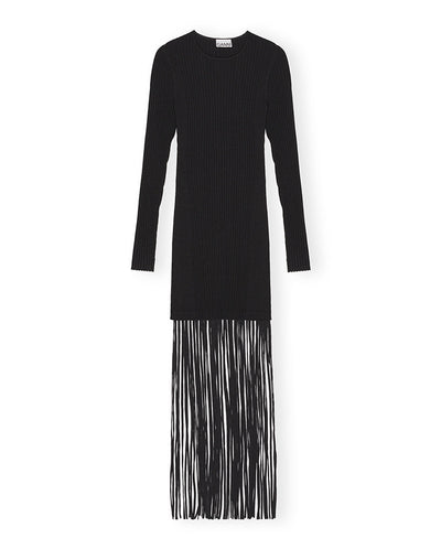 Melange Knit Dress BLACK