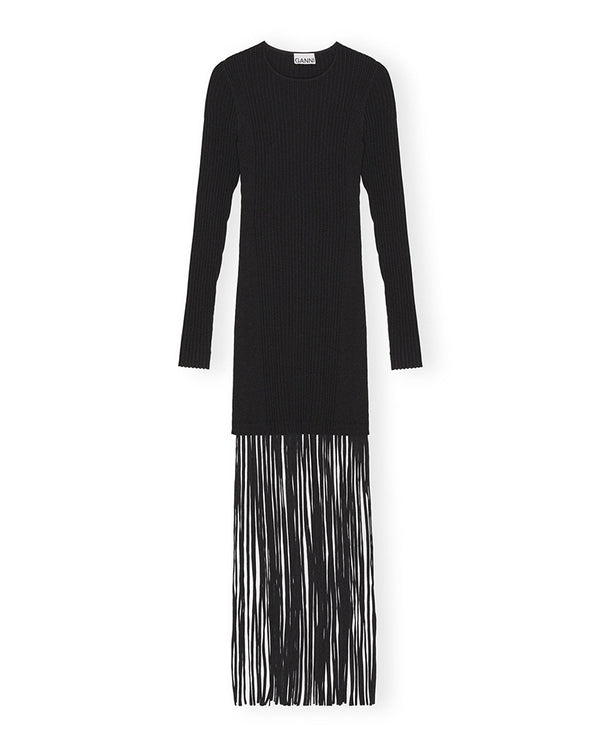 Melange Knit Dress BLACK