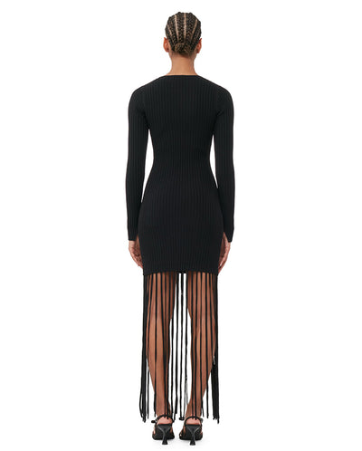 Melange Knit Dress BLACK