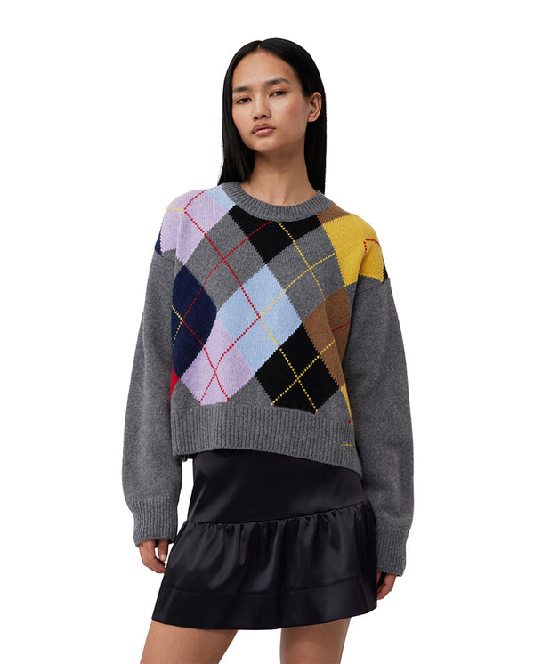 Harlequin Oversize Knit Frost gray