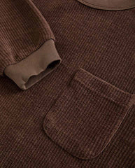 DUARTE LONG SLEEVE T-SHIRT - Ribbed Brown