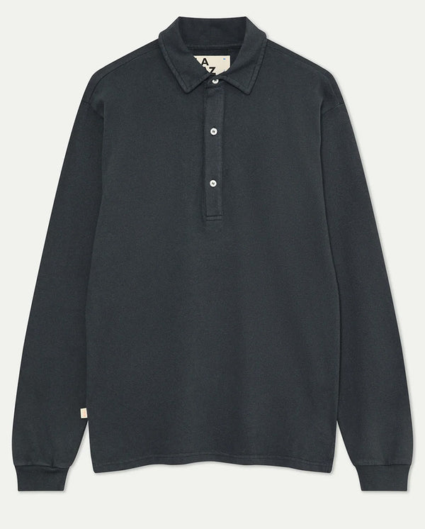 MESQUITA LONG SLEEVE POLO - DARK NAVY
