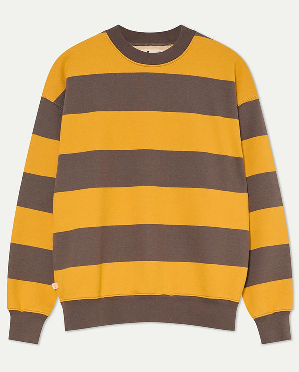 PAIVA DROP SHOULDER SWEATSHIRT - BROWN/ROASTED YELLOW