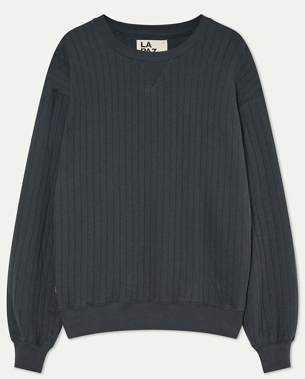 XAVIER CLASSIC SWEATSHIRT - RIBBED BLACK SAND