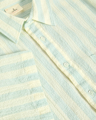 Alegre Printed Shirt Green Spray Stripes