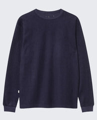 FEIJÓ LONG SLEEVE  T-SHIRT - Navy Terry