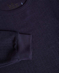 FEIJÓ LONG SLEEVE  T-SHIRT - Navy Terry