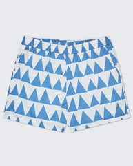 FONTES Swim Shorts - Indigo Triangles Pattern