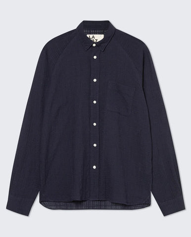 PATCH SHIRT - NAVY OPENWEAVE