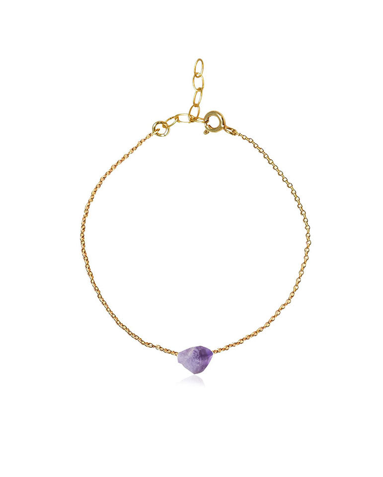 Lukumaki Myrtilo Bracelet - Gold/Amethyst