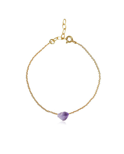 Lukumaki Myrtilo Bracelet - Gold/Amethyst