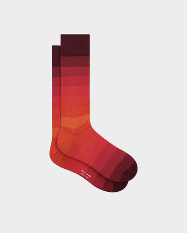 Rain drop crew sock - Garnet / Ivory