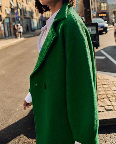 Monk Wool Unlined Coat Menthol