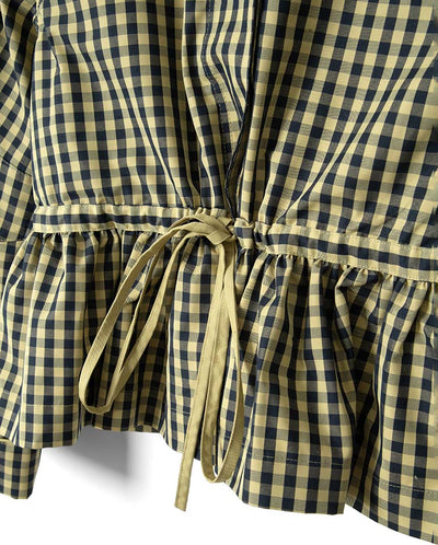 Myrtle Trench Coat - Navy Gingham