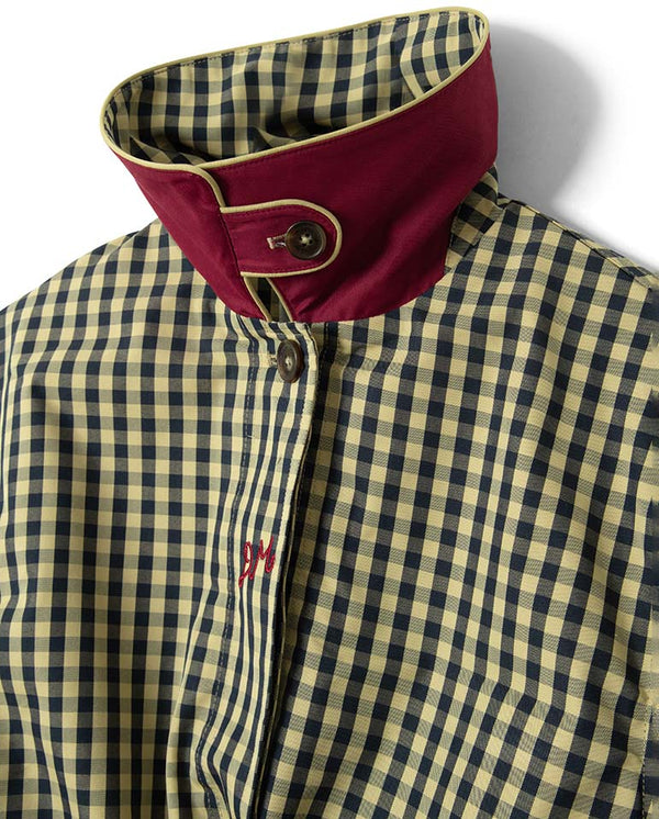 Myrtle Trench Coat - Navy Gingham