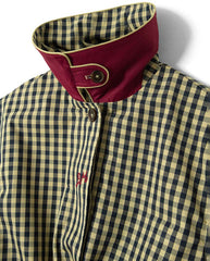 Myrtle Trench Coat - Navy Gingham