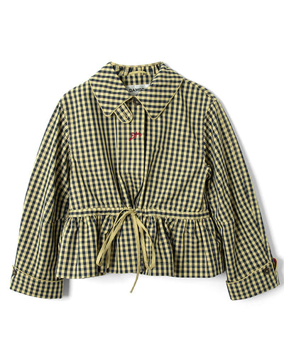 Myrtle Trench Coat - Navy Gingham