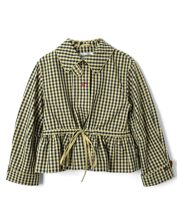 Myrtle Trench Coat - Navy Gingham