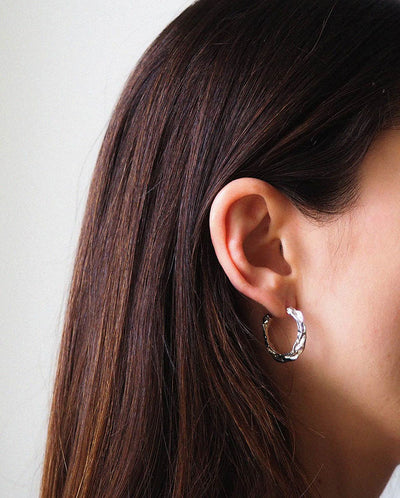 Full Moon Hoops - Silver