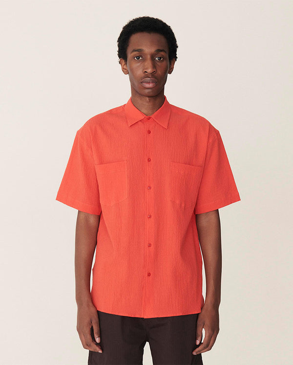 Mitchum Seersucker Shirt RED
