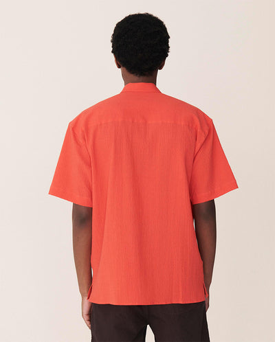 Mitchum Seersucker Shirt RED