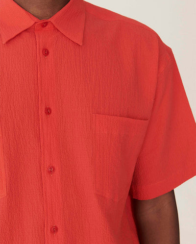 Mitchum Seersucker Shirt RED