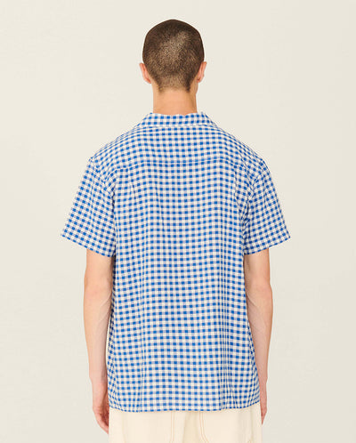 Malick Gingham Shirt Blue/Ecru